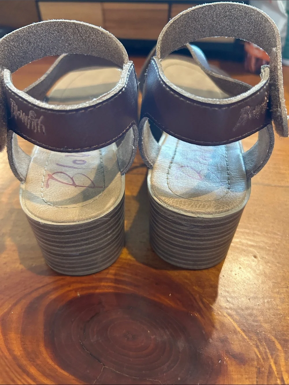 Blowfish Brown Leather Strappy Ankle Sandals